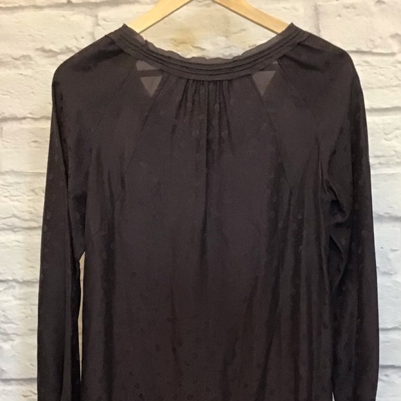 Rebecca Taylor 2 Silk Babydoll Flutter A Line Dress Eggplant Purple Flowy - Picture 10 of 14